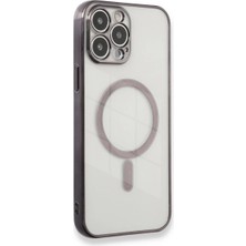 KSB Store Iphone 13 Pro Max Kılıf Magneticsafe Lazer Silikon - Siyah