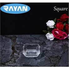 Royaleks Group Square Tekli Kare Cam Kahvaltılık Kase ROYALEKS-25057