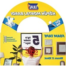 Ulu Pazarlama Dayanıklı Çift Taraflı Köpük Bant, 18 mm x 10 M