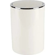 Ulu Pazarlama 6 Lt Hacimli Parlak Plastik Çöp Kovası - Bej