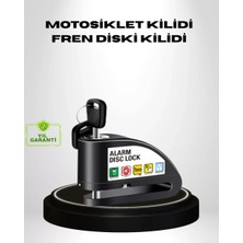 Midas Toptan Home Titreşim Sensörlü Alarmlı Motosiklet Disk Kilidi 14MM Çelik Çift Kilitleme