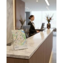 Ulu Pazarlama Şeffaf Akrilik A6 Broşür Standı - Pratik ve Kullanışlı