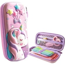Ulu Pazarlama Su Geçirmez 3D Unicorn Yıldız Balon Kalem Kutusu