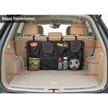 Uydee Araç Bagaj Düzenleyici Oto Bagaj Organizer Katlanabilir Araç Bagaj Organizer Su Geçirmez, Kaymaz, Çok Gözlü Bagaj Düzenleyici (Suv & Binek Araç Uyumlu