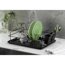 Ulu Pazarlama Paslanmaz Siyah Bulaşıklık - Tek Katlı