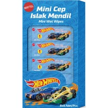 Hot Wheels Islak Mini Cep Mendili 8'li
