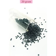 Royaleks Group Dökme Cam Kum Boncuk (11/0) 2 mm - 20 Gram -  Koyu Yeşil - BNC019