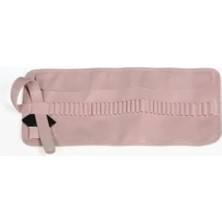 Ulu Pazarlama 36 Bölümlü Cırt Cırtlı Suni Deri Kalemlik - Pastel Pembe