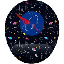 Ulu Pazarlama Uzay Temalı Bilek Destekli Mouse Pad