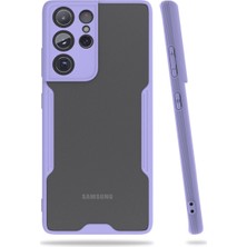 KSB Store Samsung Galaxy S21 Ultra Kılıf Platin Silikon - Lila