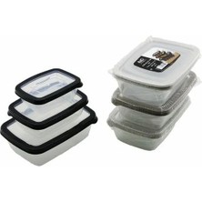 Ulu Pazarlama 3'lü Sızdırmaz Saklama Kabı Seti (300ML, 600ML, 1200ML) - Şeffaf, Bpa Içermez