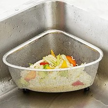 Ulu Pazarlama Paslanmaz Çelik Ayaklı Lavabo Çöp Süzgeci - 18X13X10 cm