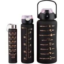 Ulu Pazarlama Motivasyonlu 3'lü Spor Matara Seti, Sızdırmaz ve Dayanıklı