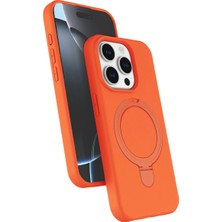 Ulu Pazarlama Apple Iphone 14 Pro Max Regal Magsafe Standlı Kapak - Turuncu