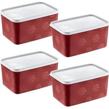 Ulu Pazarlama 4'lü Modüler Saklama Kabı Seti - 2600 ml