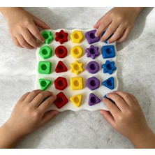 Major Hobi Renkli Geometrik Şekil Eşleştirme Oyunu Eğitici Zeka Geliştirici Oyun - 3D Baskı