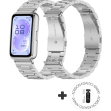 Nezih Case Huawei Band 11 / 11 Pro Uyumlu Metal Baklalı Ayarlanabilir Klipsli Çelik Kordon