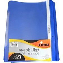 Ulu Pazarlama 50'li Mavi A4 Tellı Dosya, Iki Delikli Klasör Için Uygun