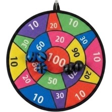 İsmiyle Al Mey Ithalat® Güvenli Dart Oyunu Çocuklara Özel Cırtlı Toplu Hedef Tahtası Oyunu