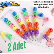 Emrah Gültekin Yumurtlayan Kurşun Kalem Emoji Renkli Eğlenceli Kalem Mini Şeker Hediyeli Eğlence Hediye Paketli Set