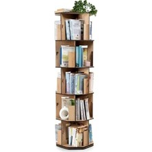 Ulu Pazarlama 360° Döner Kitaplık - Modern Ahşap Tasarım