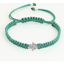 Kuyumcudükkanı Kuyumcudukkani "hamsa"makrome Ipli Bileklik- 40016-W-W-GRE