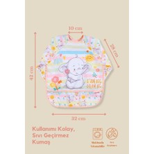 Bebe-Chi Bebechi Bambino Kids Uzun Kollu Mama ve Aktivite Önlüğü Sevimli Fil (6-24 Ay)