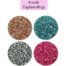 Royaleks Group Kesme Cam Boncuk 2mm - 4 Renk - Toplam 80 Gram - BNC442