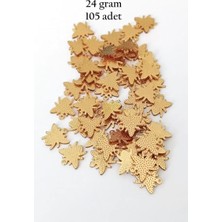 Royaleks Group Oya Abiye Bileklik Kolye Pleksi Metalik Plastik Pul Altın Renk 24 Gram 105 Adet - BNC541