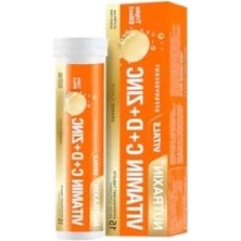 Ulu Pazarlama Efervesan C-D-Zinc Vitamin Takviyesi 15 Tablet