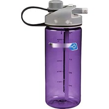 Ulu Pazarlama Unisex Gençlik Pipetli Su Şişesi, 0.6 Litre, Mor