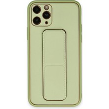 Freedom Storee Apple Iphone 11 Pro Max Kılıf Coco Deri Standlı Kapak - Su Yeşili