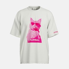 Pink Cat Unisex %100 Pamuk Kedili Tişört Regular Fit