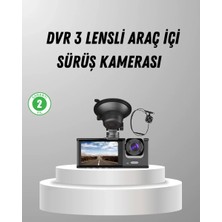Midas Toptan Home Üç Kameralı Araç Dvr Full Hd Gece Görüşlü ve 2 Inç IPS Ekranlı