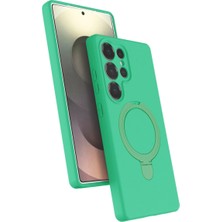 Freedom Storee Samsung Galaxy S24 Ultra Regal Magsafe Standlı Kapak - Yeşil