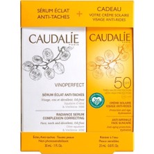 Caudalie Vinoperfect Serum Suncare Set - Leke Karşıtı Etkili Serum 30 ml + Güneş Kremi SPF50 20 ml
