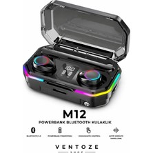 Ventoze Powerbank Özellikli Bluetooth 5.0 Kulaklık Aktif Gürültü Engelleme Anc + Enc Mikrofonlu M12 Çok Renkli Tek Ebat Var 5.4 Var Tamir Edilebilir, Satıcı ile Iletişime Geçiniz. Var Var