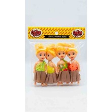 Admay Dörtlü Parmak Bebek Seti - Sarı Saçlı Mini Bebekler | Oydaş 4'lü Paket