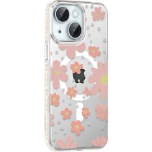 Freedom Storee Joko Apple Iphone 14 Floral Magsafe Kapak - Pembe