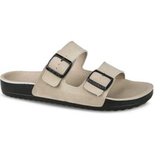 Ceyo Unisex Anatomik Günlük Rahat Tokalı Terlik Bahama-10 Camel