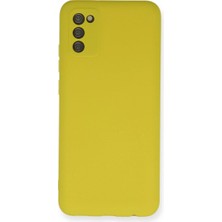 SiHako Galaxy A02S Kılıf Nano Içi Kadife Silikon - Sarı