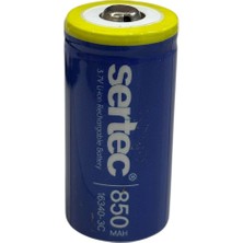 Freedom Storee Sertec 3.7V Li-Ion 16340 - 850 Mah 3c Başlı Şarjlı Pil