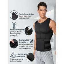 Ankaflex New Style Erkek 3 Kat Fazla Terleme Vücut Şekillendirici Bel Destekli Sauna Korse Termoform Fitness Yeleği M-L-XL Beden Uyumlu