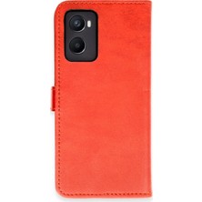 Freedom Storee Oppo A96 Kılıf Trend S Plus Kapaklı Kılıf - Kırmızı