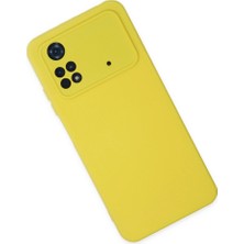 Eco Port Xiaomi Poco M4 Pro 4g Kılıf Nano Içi Kadife Silikon - Sarı