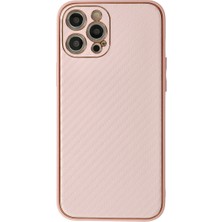 Freedom Storee Apple Iphone 12 Pro Max Kılıf Coco Karbon Silikon - Pembe