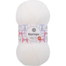 Royaleks Group 1 Adet Baby One Tüylenmeyen El Örgü Ipi Yünü Kar Beyaz K010