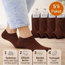 Baff Bambu Patik Çorap 5'li Paket Unisex
