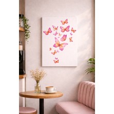 FTR Malzemecim Modern Kelebek Desenli Dekoratif Kanvas Tablo