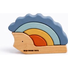 Doğal Organik Ahşap Montessori Oyuncak Kirpi Çocuk Odası Dekor Hediye Fotoğraf Çekim